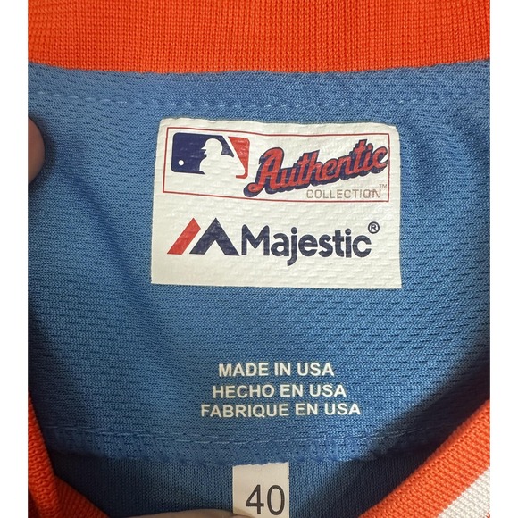 Miami Marlins‎ Shirt Mens Medium Blue Orange MLB Baseball Cruz 27 Stitched - Picture 4 of 8